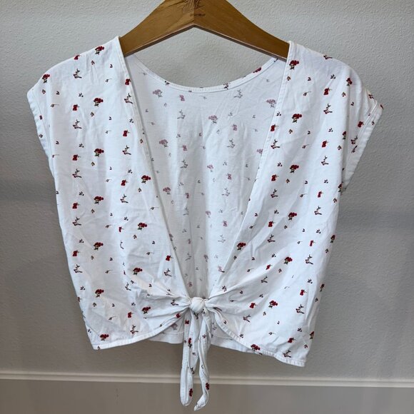 Wilfred Adela Backless Floral Tee • Espace Goji Berry • XS • Cottagecore Red - Picture 7 of 16